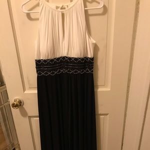 Petite Sleeveless Beaded Gown